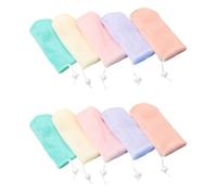 MERRYHAPY 2sets Exfoliating Mesh Soap Bag Mesh Soap Saver for Bars Travel-lightweight Drawstring Lanyard 5pcs*2
