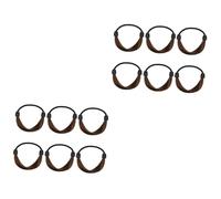MERRYHAPY 2sets Girls Hair Ties No Snag Ponytail Holders Wig Hair Ties Head Bands Fashion Accessories for Women Headdress for Party Friends Gatherings 6pcs*2