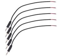 MERRYHAPY 3.5mm Male Plug Audio Cable 10 Pieces Mono Jack Connector for Microphone and Speaker Cable Repair, Black, 3.5mm Plug to Bare Wire Suitable for Mp4 and Gaming Devices