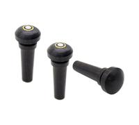 MERRYHAPY 3 Pcs Violin Ebony Tail Screws Pins Set for Violin Parts Replacement Made of Sturdy Ebony Wood with Classic Design to Change Sound Quality and DIY Their Instrument