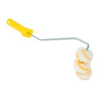 MERRYHAPY 3 Wheels Pipe Paint Roller Brush for Household and Firefighting Use with Great Coverage and No Shed Hair, Creative Appearance, Sturdy Polyester and Iron Material