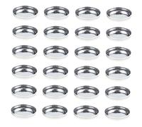 MERRYHAPY 30pcs Empty Round Metal Pans for Makeup Blusher and Eyeshadow Storage Lightweight and Easy to Use for Makeup Artists and Enthusiasts for Customizing Your Cosmetic Collection