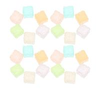 MERRYHAPY 30pcs Luminous Cube Sugar Charms DIY Craft Decor Mixed Color Fake Candy Bar Embellishments for Hair Clips Phone Cases and Home Decoration