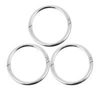 MERRYHAPY 3pcs Carbon Steel Bull Nose Ring for Cattle and Cow with Smooth Surface and Nose Tissue Protection, 3.4 Inch Livestock Leading Ring for Farm Animal Management and Cattle Farming