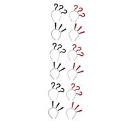 MERRYHAPY 3pcs Creative Question Mark Punctuation Hair Bands Comfortable Headbands for Halloween Party Cosplay Eye Catching Novelty Hair Accessories for Women and Doubt Expression Props