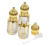 MERRYHAPY 3pcs Essential Oil Bottles Travel Toiletry Bottles for Perfume Aromatherapy