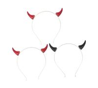 MERRYHAPY 3Pcs Halloween Devil Horns Headbands Costume Hair Bands for Women and Charming Party Accessories for Halloween Cosplay Masquerades and Night Events