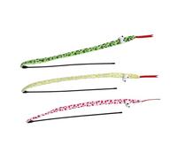 MERRYHAPY 3pcs Interactive Cat Snake Wand with Crinkle Sound Simulation Snake Design for Indoor and Outdoor Kitten Entertainment Pet Play Teaser Stick