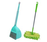 MERRYHAPY 3pcs Mini Cleaning Set for Small Broom Dustpan and Flat Mop Safe Little Housekeeping Helper for Pretend Play and Educational Role-playing at Home