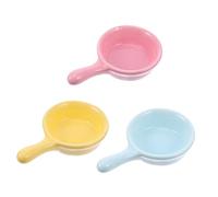 MERRYHAPY 3pcs Mixed Color Ceramic Pet Bowls for Small Animals Feeding Dish Water Bowl for Hamsters and Small Pets Easy to Clean for Dry Wet Food