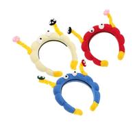 MERRYHAPY 3pcs Mushroom Spa Headband for Women Funny Face Wash Headbands with High Crown Design Cute Cartoon Hair Accessories for Skincare Makeup Bath Yoga Kawaii Hair Hoops