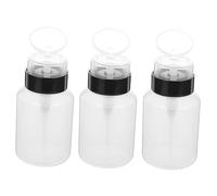 MERRYHAPY 3pcs Nail Press Bottles for Nail Remover Leak Dispensers Convenient Pump Mechanism for Easy Cosmetic Liquid Storage
