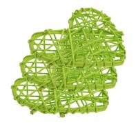 MERRYHAPY 3pcs Parrot Chewing Woven Vine Hearts Bird Biting for Physical Activity and Beak Conditioning with Random Bright Colors for Parakeets African Grey and Pet Birds Random Color