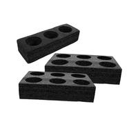 MERRYHAPY 3PCS Portable Cup Holder Trays for Hot and Cold Drinks Epe Drink Carrier with Three and Six Beverage Fixing Holders Lightweight Takeout Beverage Tray for Picnics Restaurants and
