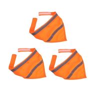 MERRYHAPY 3pcs Reflective Dog Bandanas Large Orange Triangle Bibs High Visibility Pet Bandana Collars for Night Safety Hunting Walking with Closure