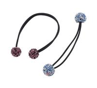 MERRYHAPY 3pcs Rhinestone Ponytail Holders Elegant Hair Ties for Women for Parties and Weddings and Stretchy Hair Accessories Includes and Ab Bands