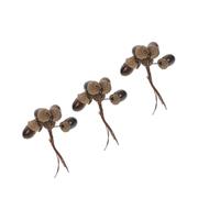 MERRYHAPY 3pcs Simulation Pine Bouquet with Realistic Pine Nuts and Berries, Plastic Christmas Decoration for Wedding and Holiday Decor, Convenient Use and Photo Prop