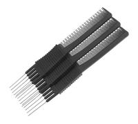 MERRYHAPY 3pcs Steel Needle Hair Combs for Barbershop Styling Hair Insert Tools Smooth Teeth for Easy Use for Creating Various Styles