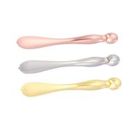 MERRYHAPY 3pcs Zinc Alloy Eye Cream Spoon Eye Tool for Dark Circles Puffiness Relief Compact Design Material for Travel Daily Skin Care