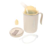 MERRYHAPY 400ml Stainless Steel Leak Proof Drinking Cup for Elderly Care with Easy Consumption and Gentle Safe Drinking, Non Spill Nursing Cup for Disabled Adults and Bedridden Patients