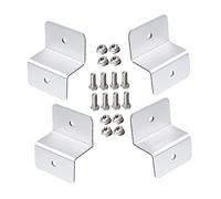 MERRYHAPY 4pcs Aluminum Solar Panel Z Brackets with Screws for Rv Boat Roof Mounting Panel Mounting Racks for Caravans and Flat Roofs Easy Install Solar System Accessories