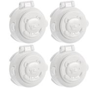 MERRYHAPY 4pcs Baby Button Protective Covers with Safety Protection and Cartoon Lovely Abs Material for Car and Computer Use, Stick Firmly to Prevent Accidental Starts