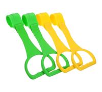 MERRYHAPY 4pcs Bed Pull Rings Crib Stand Up Learning Tools Lightweight Safety Material Walking Aid for Early Color Recognition