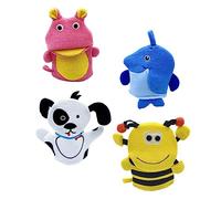 MERRYHAPY 4pcs Boy Girl Bath Gloves Cartoon Adorable Animals Exfoliating Gloves Comfortable Bath Wash Cloth for Boys and Girls