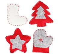 MERRYHAPY 4pcs Christmas Cat for Dogs and Cats, Interactive Plush with Felt Cloth and Pp Cotton, Effective Teeth Cleaning and Increased Interaction, for Xmas Playtime