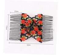MERRYHAPY 4pcs Double Beaded Hair Comb Clip Stretchy Steel Hair Slides for Women Comfortable Flat Design Styling Accessories