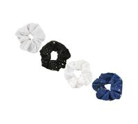 MERRYHAPY 4Pcs Elegant Star Design Hair Ropes Premium Elastic Hair Rings for Women and Comfortable Supple Touch Stylish Ponytail and Bun Accessories for Weddings Parties Daily Use