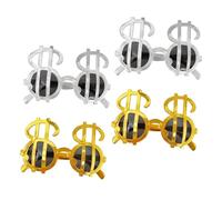 MERRYHAPY 4Pcs Gold and Silver Party Glasses Lightweight Funny Eyewear for Adults Birthday Weddings Corporate Events Easy to Clean Portable Party Accessory