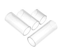 MERRYHAPY 4pcs Guitar Slide Set Glass Finger Slides for Electric and Acoustic Guitar with Bright Sound Comfortable Fit that Does Not Hurt Your Finger Gift for Those