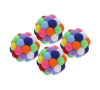 MERRYHAPY 4Pcs Interactive Cat Ball Bouncy Balls for Kittens Safe Durable and Stimulating Playtime for Indoor Cats to Scratch and Chase