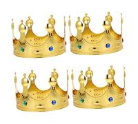 MERRYHAPY 4pcs King Crown Costume Crowns for Men Birthday Party Boys and Girls Costume Props Gold Kings Coronation Hair Accessories