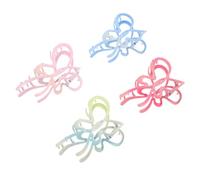 MERRYHAPY 4pcs Large Metal Hair Claw Clips for Women Secure Hold Hair Accessories in Gradient Pink Blue Blue-green Rose Red Jaw Clips Vibrant Colors for Any Occasion