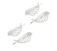 MERRYHAPY 4pcs Luxury Sparkly Hairpin Rhinestones Wings Clip for Women Stylish Side Hair Clip for Girls Hair Decor