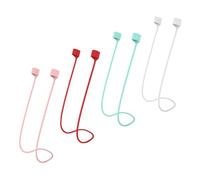 MERRYHAPY 4Pcs Magnetic Earphone Strap Anti-lost Wireless Headset Lanyard with Soft Silicone Neck Rope for Sports Use in Red Pink Green White