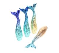 MERRYHAPY 4pcs Mermaid Shape Lipstick Containers Refillable Lip Balm Bottles DIY Cosmetic Tubes for Travel Portable Creative Design for Lip Gloss