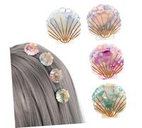 MERRYHAPY 4pcs Mini Shell Hair Clips Women's Star Claw Clips Girls Hair Claw Clips Hair Accessories for Boys and Girls