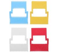 MERRYHAPY 4pcs Plastic Clip-on Sewing Ruler Serrated Edges Built-in Side Buckles 2-5mm Stitch Spacing Sewing Pattern Guide Preventing Crooked Lines Dressmaking