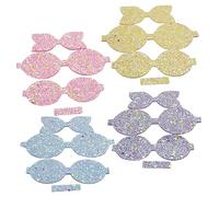 MERRYHAPY 4pcs Shiny Fabric Bow Making Glitter Hair Clip Accessories for Girls Crafting Material for Hair Bows and Decorations