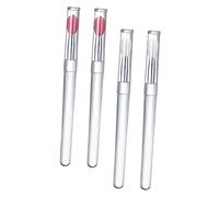 MERRYHAPY 4Pcs Silicone Lip Brushes with Covers Reusable Lip Mask Applicators for Makeup Transparent Tips for Daily and Professional Use