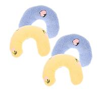 MERRYHAPY 4pcs U-shaped Cat Pillow Comfortable Neck Pillow for Cats Cloth Material Lightweight Portable for Sleeping Resting Playtime