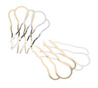 MERRYHAPY 4pcs Vintage Chinese-style U Shape Hair Combs Metal Hair Forks for Women Elegant Ancient Style Hairpins Heavy-duty Decorative Bun Holder Side Combs