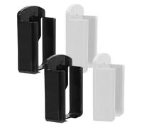 MERRYHAPY 4pcs Wall Mount Remote Control Holder Abs Media Player Organizer Box for Air Conditioner Tv Self-adhesive Bedroom Remote Control Storage Caddy for Home Office School