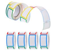 MERRYHAPY 5 Rolls of Self-Adhesive Blank Paper Labels for Housewarming Suitable for Pen Types 250 Pieces and Classification Plan, Multi-Function Sticky Marking Stickers for School