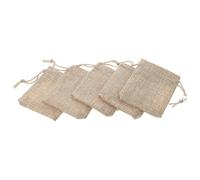 MERRYHAPY 50pcs Beige Imitation Linen Drawstring Bags for Party and Wedding Storage, Easy to Close with Beautiful Appearance, Practical Festival Storage Pouches to Avoid Object Lost