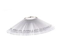 MERRYHAPY 50pcs Clear Nail Tips Display Fan with Ring Portable Nail Polish Color Chart for Gel Acrylic Easy to Reorder and Use for Manicure Practice and Salon Use