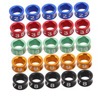 MERRYHAPY 50Pcs Colorful Closed Bird Leg Rings for Parrot and Poultry Identification Leg Bands for Birds Cockatiels Lovebirds Accurate Tracking and Growth-friendly Foot Tags